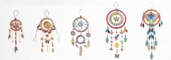 AG2210 DIY dream catcher set 8 round paper card DIY craft set