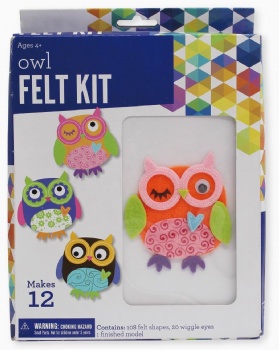 AG2216 Corful Kids Creative DIY Kit Owl Felt Craft Kit