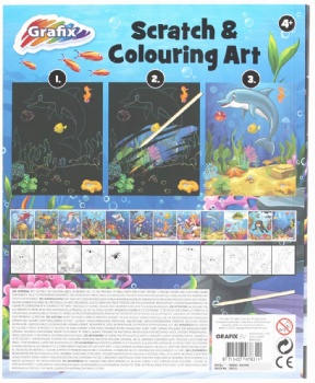 AG2226 Scratch&colouring art set