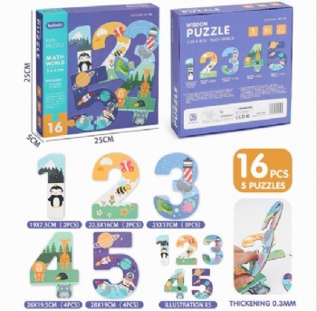 AG2254 Toddler Learning Toys 16 pieces Figure Jigsaw Puzzle